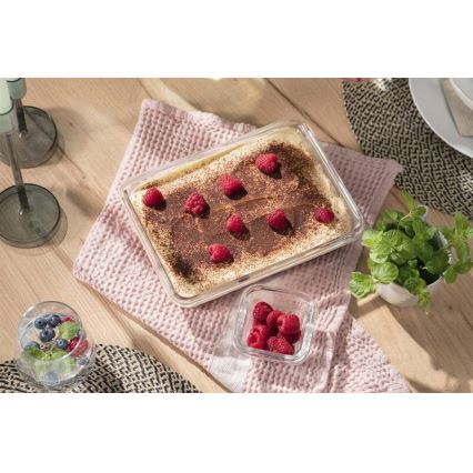 Caserolă Tefal 3 l MSEAL GLASS roșu/sticlă