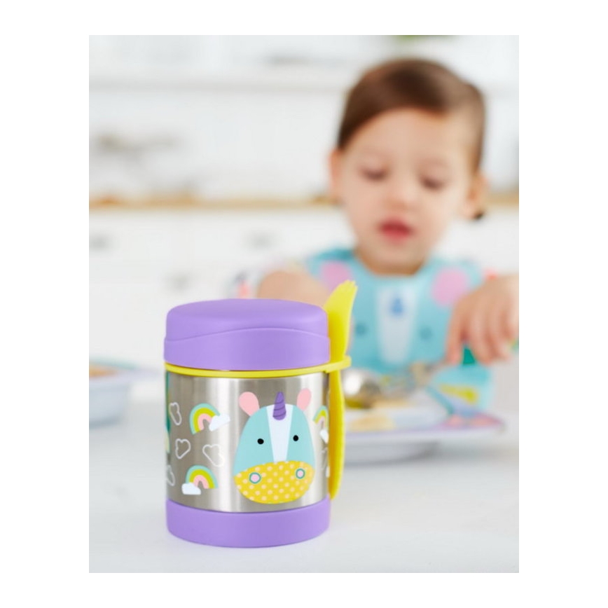 Caserolă termică cu lingură/furculiță ZOO 325 ml inorog Skip Hop