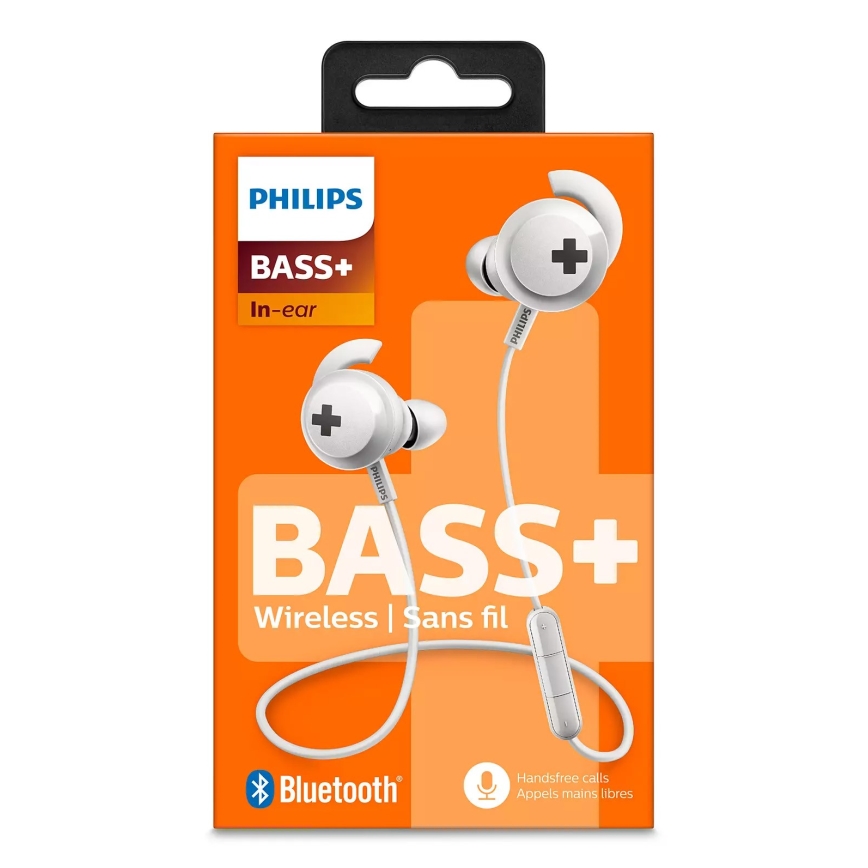 Căști fără fir cu microfon albe Philips SHB4305WT/00