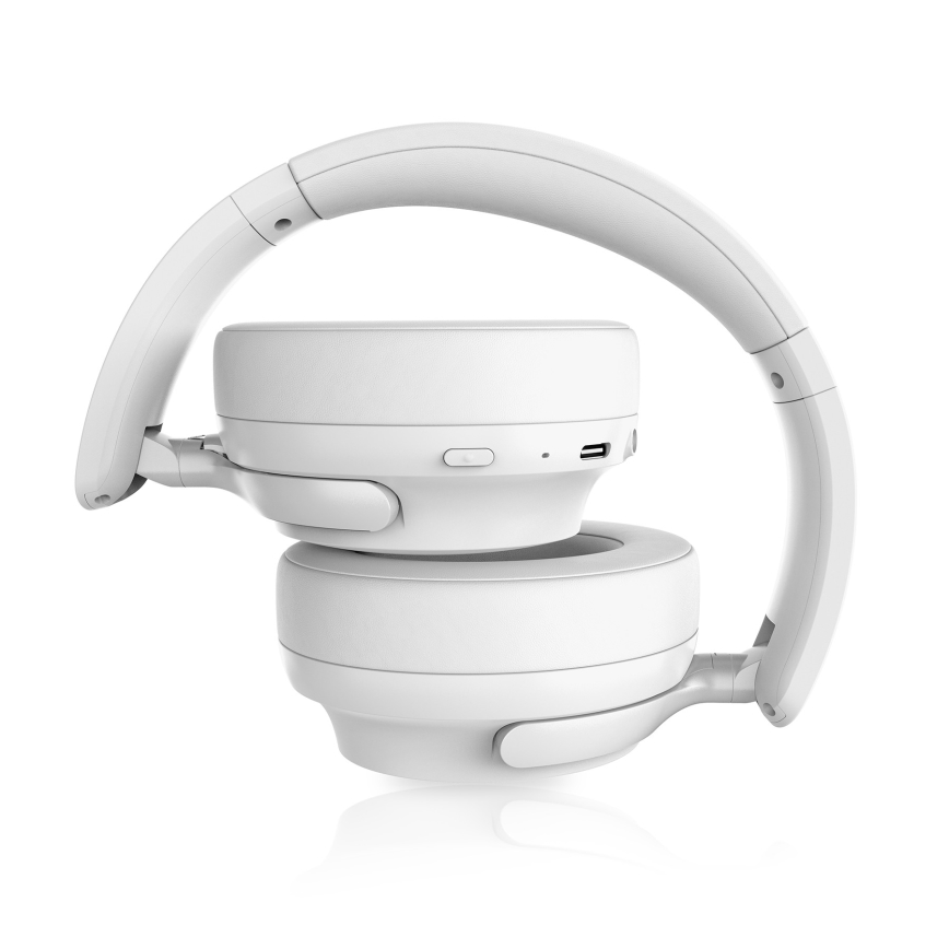 Căști fără fir cu microfon și funcție ANC Niceboy Stellar 400 mAh IPX4 alb