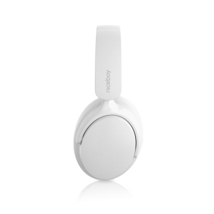 Căști fără fir cu microfon și funcție ANC Niceboy Stellar 400 mAh IPX4 alb