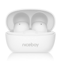 Căști fără fir Niceboy Podsie 4 POP 400 mAh + 2x 40 mAh IPX4 alb