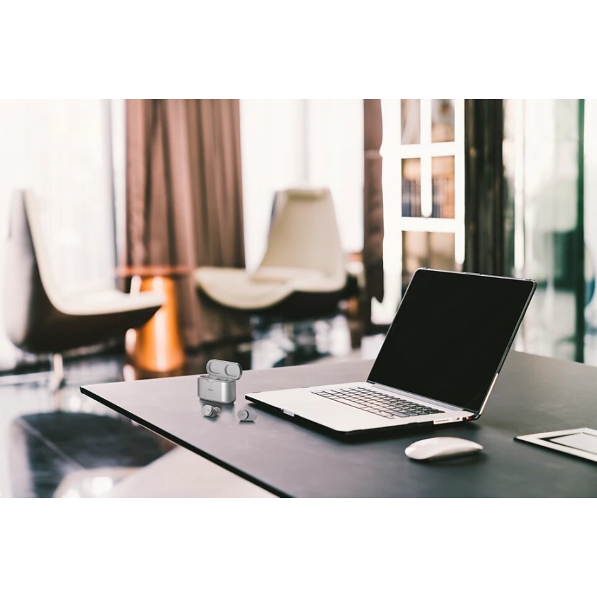 Căști fără fir Philips T1WT/00 IPX4 2x 60 mAh + 650 mAh argintiu