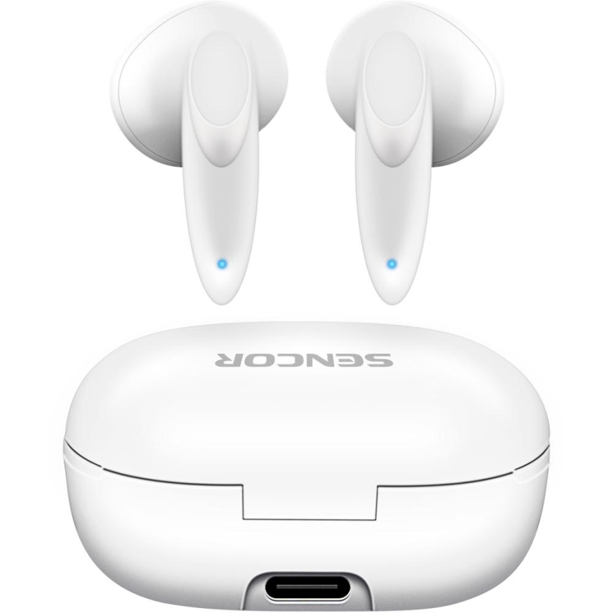 Căști fără fir Sencor 230 mAh + 2x 25 mAh IPX4 alb