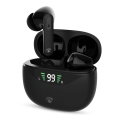 Căști wireless cu anulare activă a zgomotului ANC, 320 mAh + 2x 40 mAh, negru