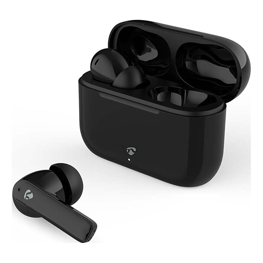 Căști wireless cu ENC, 450 mAh + 2x 40 mAh, IPX4, negru