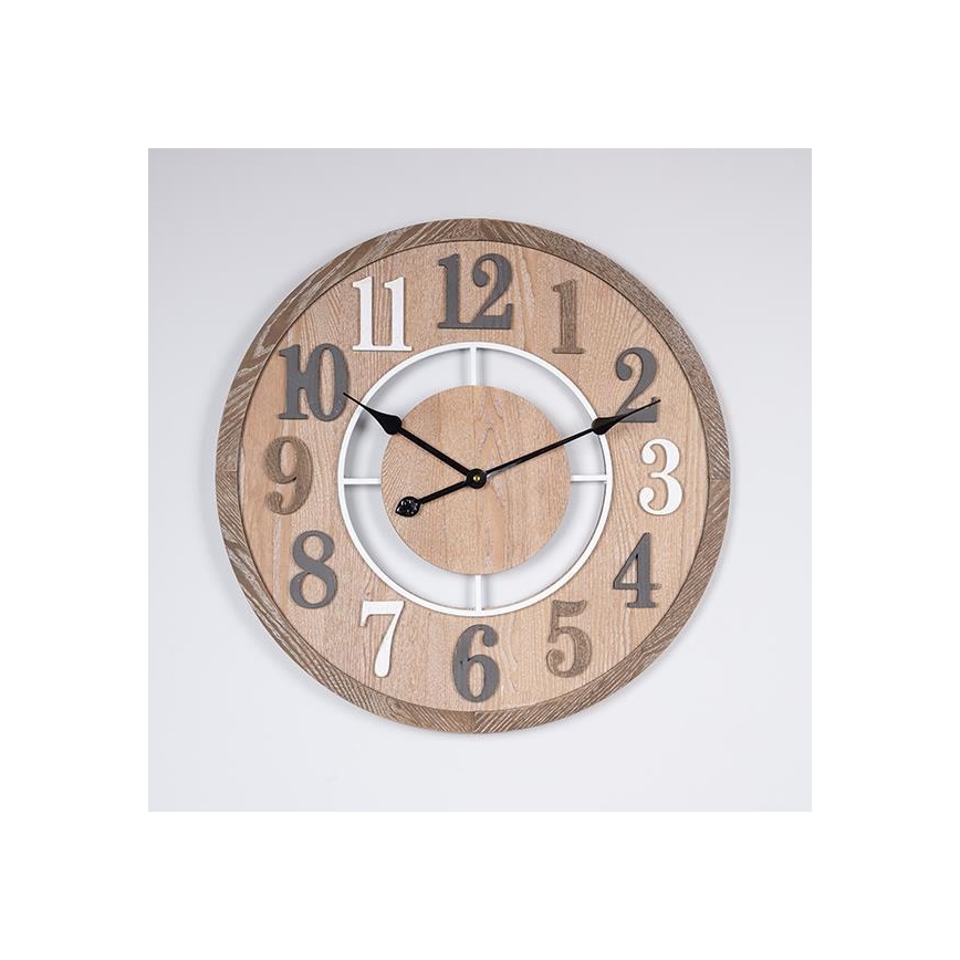 Ceas de perete 1x AA Ø 60 cm bej