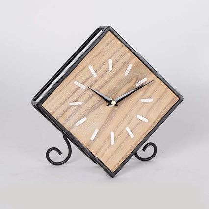 Ceas de perete 1xAA 21,5x22 cm bej/negru