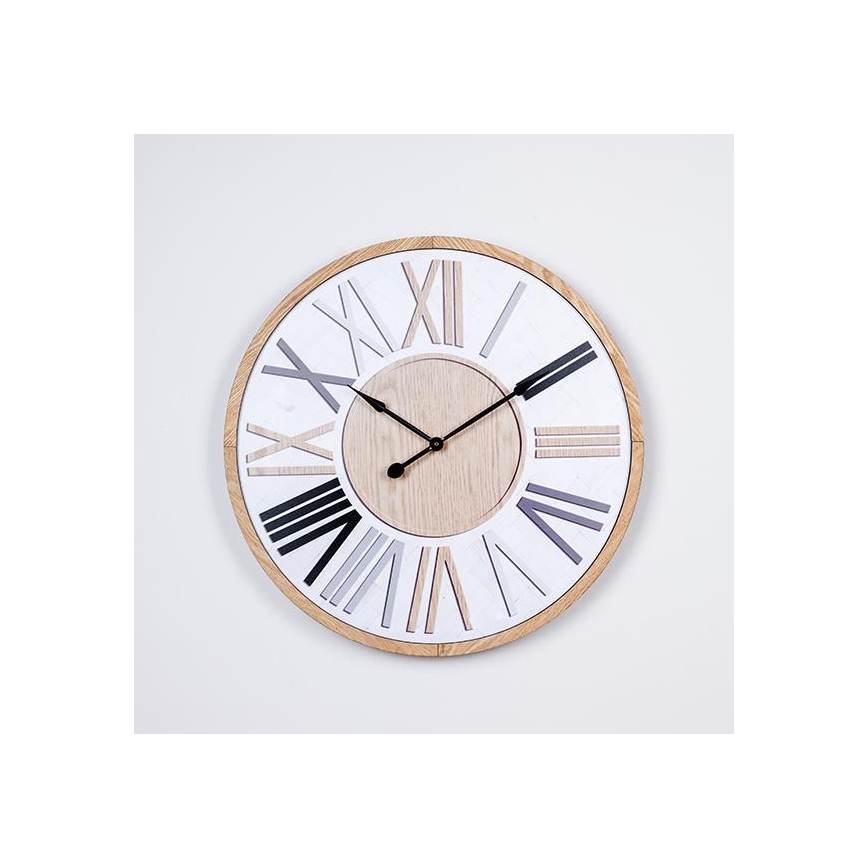 Ceas de perete 1xAA Ø 50 cm alb/bej
