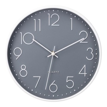 Ceas de perete 29 cm, 1xAA, gri/alb