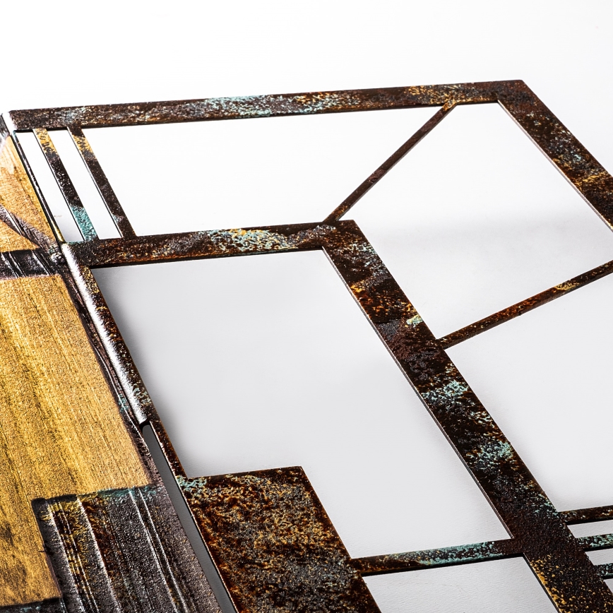 Ceas de perete 49x58 cm 1xAA lemn/metal