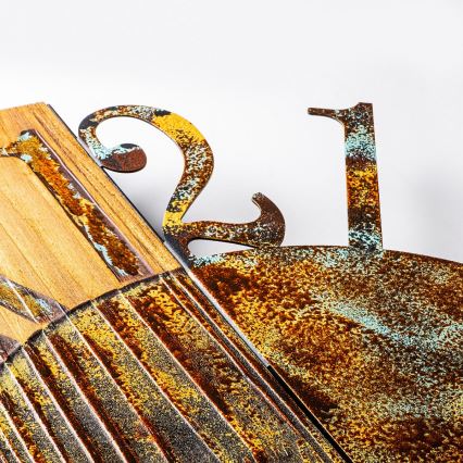 Ceas de perete 58x58 cm 1xAA lemn/metal