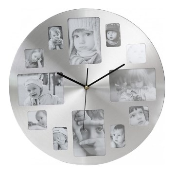 Ceas de perete cu rame foto 1×AA
