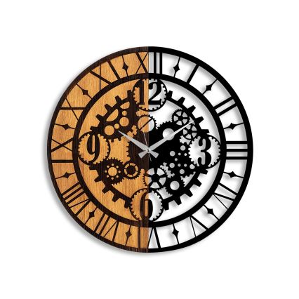 Ceas de perete d. 56 cm 1xAA lemn/metal