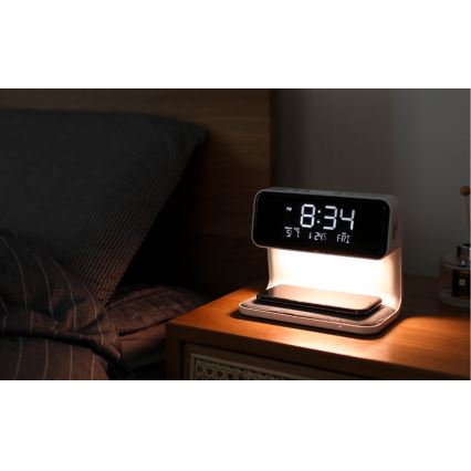 Ceas deșteptător LED cu încărcare fără fir LED/16,5W/12V