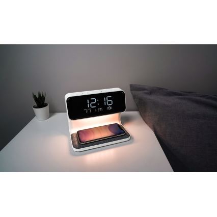 Ceas deșteptător LED cu încărcare fără fir LED/16,5W/12V