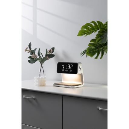 Ceas deșteptător LED cu încărcare fără fir LED/16,5W/12V