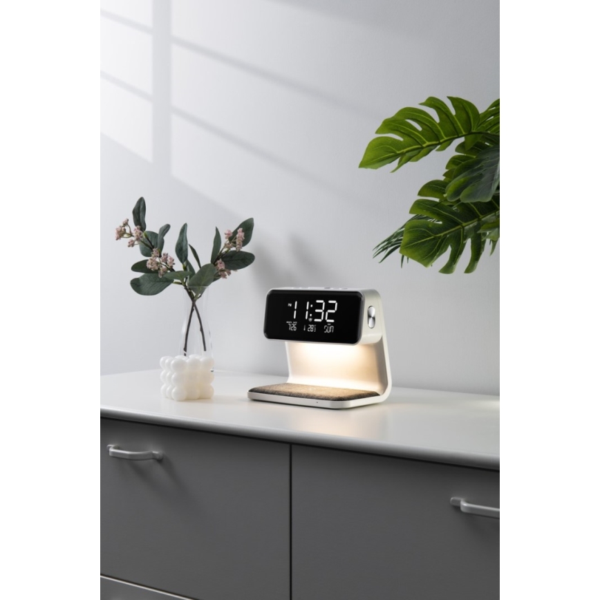Ceas deșteptător LED cu încărcare fără fir LED/16,5W/12V