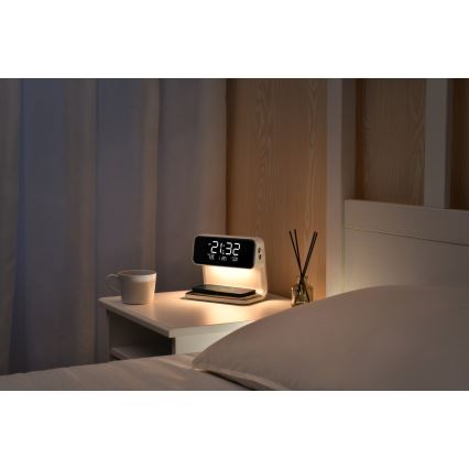 Ceas deșteptător LED cu încărcare fără fir LED/16,5W/12V