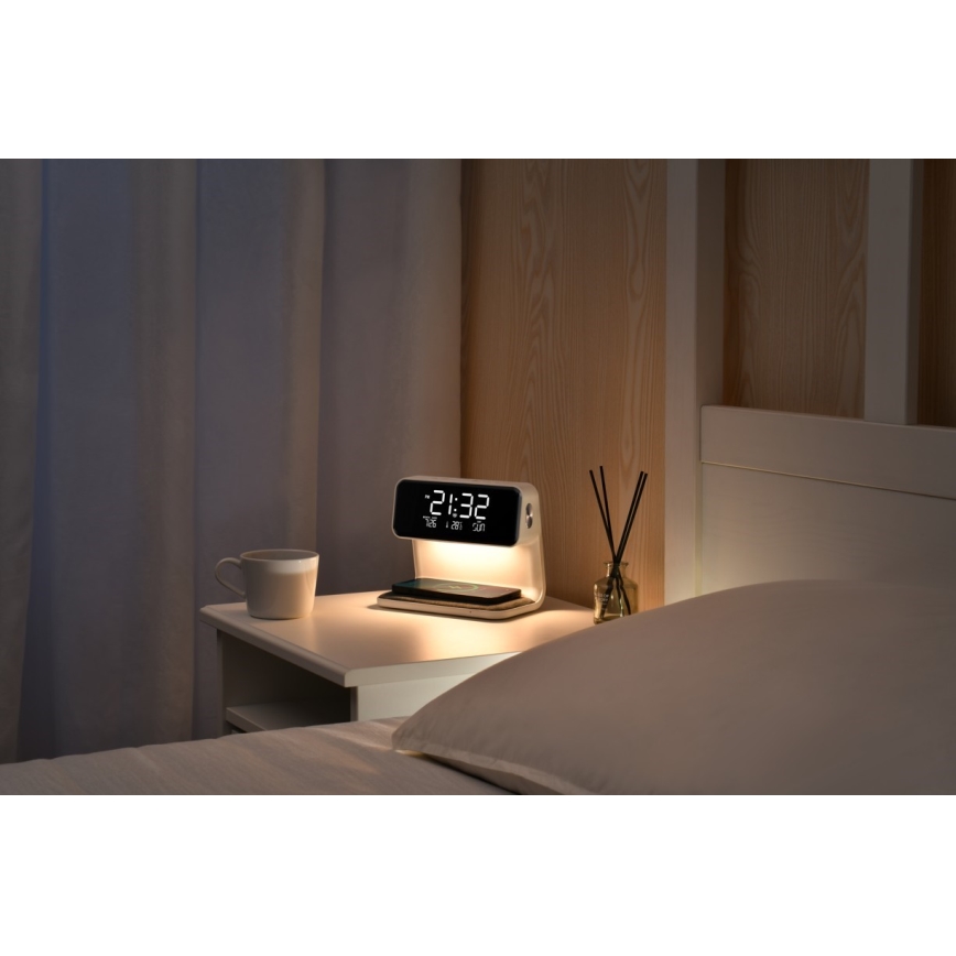 Ceas deșteptător LED cu încărcare fără fir LED/16,5W/12V