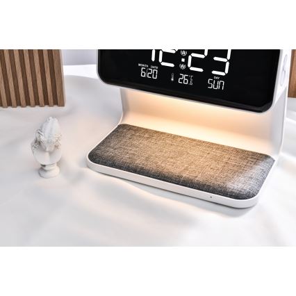 Ceas deșteptător LED cu încărcare fără fir LED/16,5W/12V