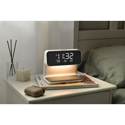 Ceas deșteptător LED cu încărcare fără fir LED/16,5W/12V