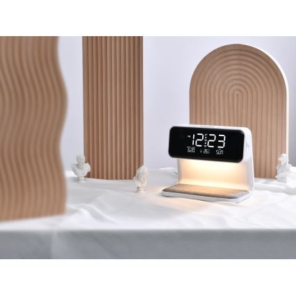 Ceas deșteptător LED cu încărcare fără fir LED/16,5W/12V