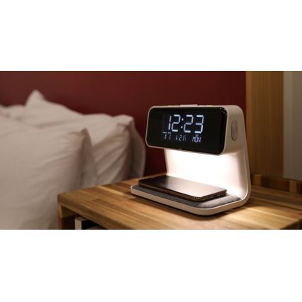Ceas deșteptător LED cu încărcare fără fir LED/16,5W/12V