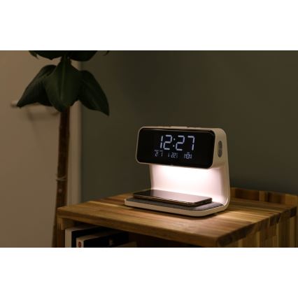 Ceas deșteptător LED cu încărcare fără fir LED/16,5W/12V