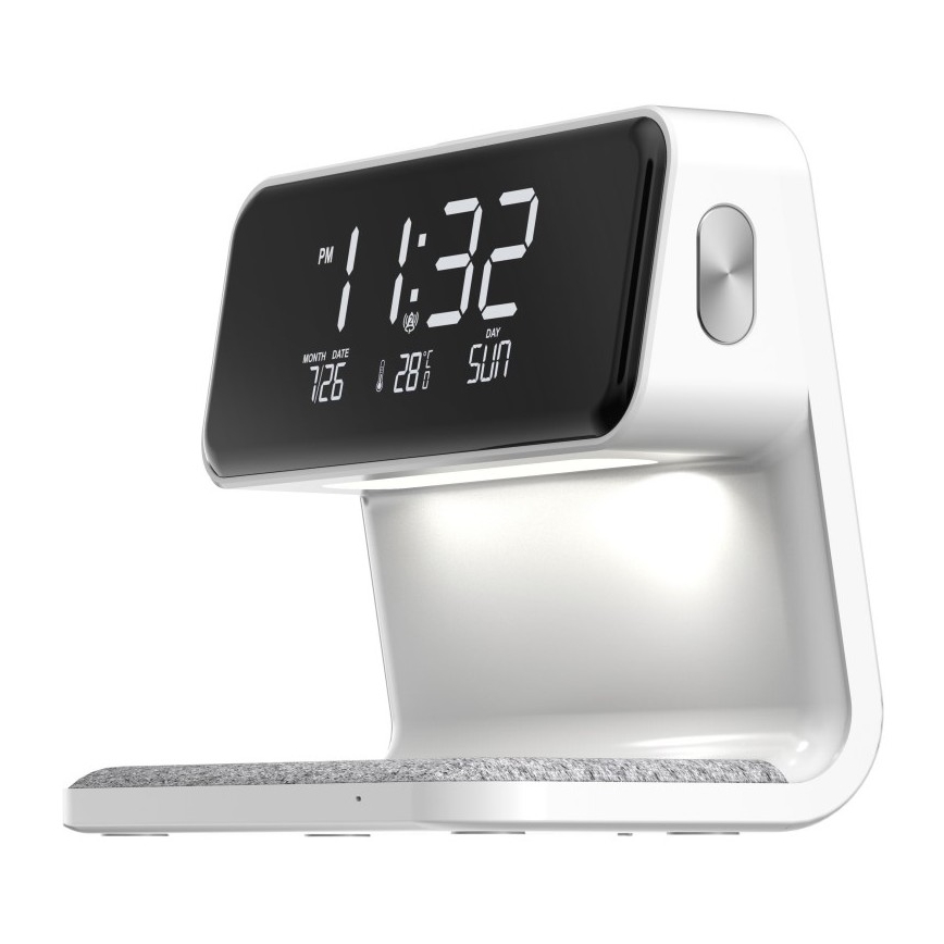 Ceas deșteptător LED cu încărcare fără fir LED/16,5W/12V
