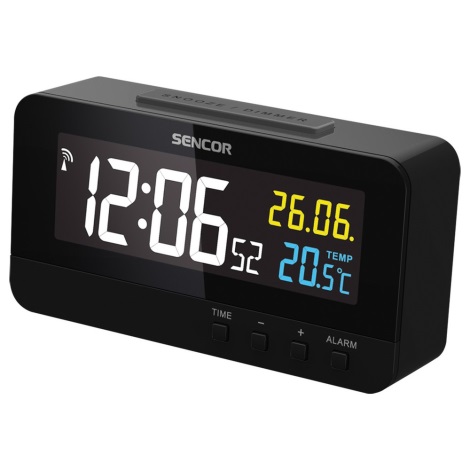 Ceas digital cu alarmă și termometru 230V/1xCR2032 Sencor