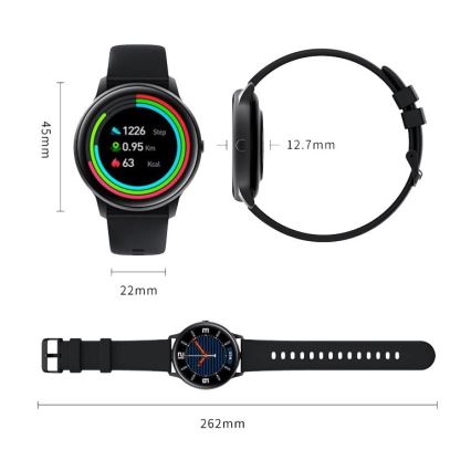 Ceas inteligent Xiaomi IMILAB Bluetooth KW66 IP68 negru