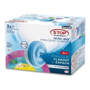 Ceresit - Tablete AERO 360° 2-în-1 pentru dezumidificator, pachet de 3 x 450 g