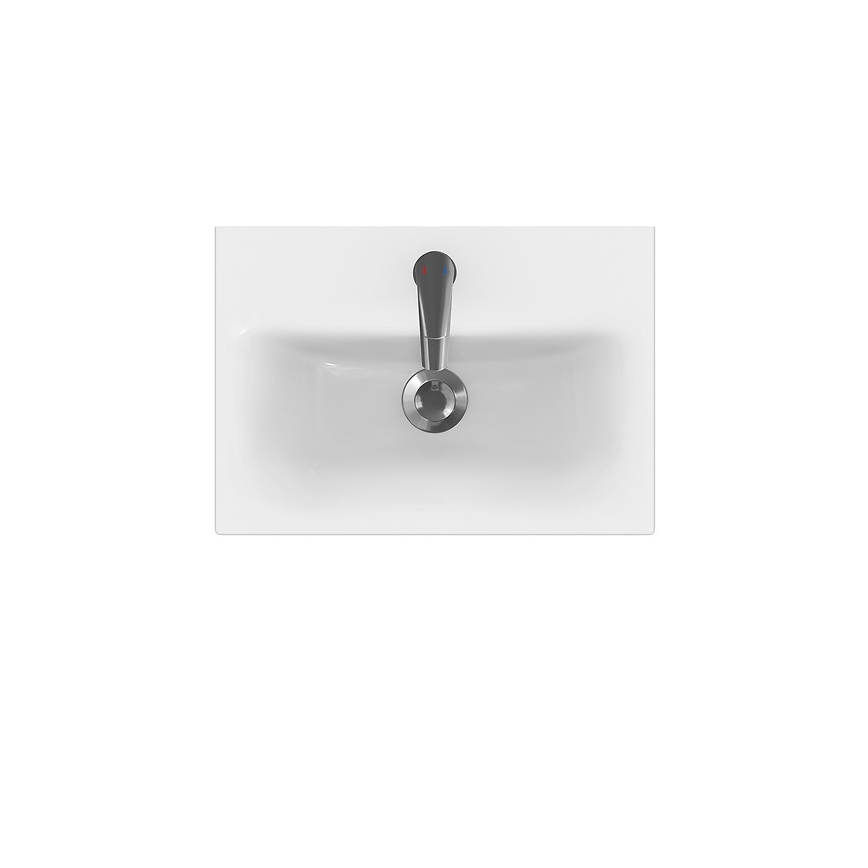 Cersanit K116-008 - Lavoar MODUO SLIM 35 x 50 cm pentru montare pe blat/suspendat, ceramică, alb lucios