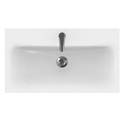 Lavoar Cersanit MODUO K116-013, 45 x 80 cm, ceramică/alb lucios, montaj pe blat/suspendat