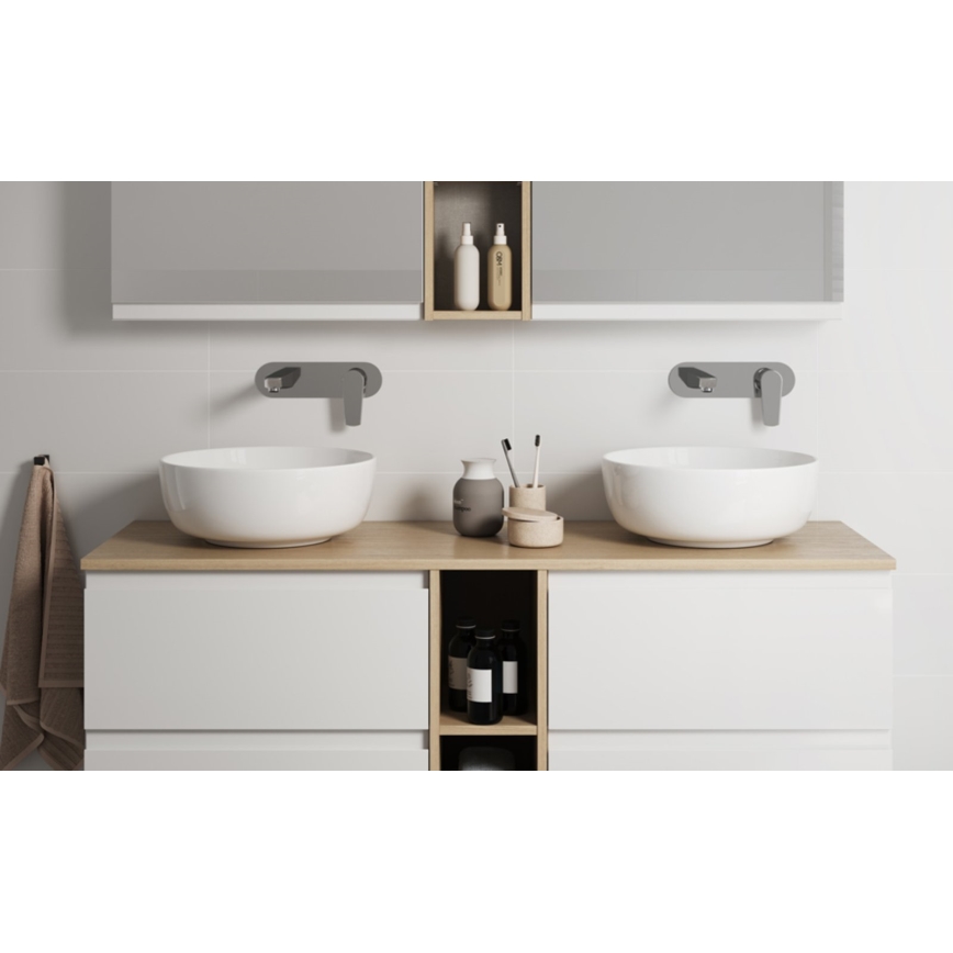 Cersanit K116-047-ECO - Lavoar pentru montare pe blat MODUO, Ø 35 cm, ceramică, alb lucios