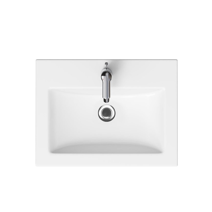 Cersanit K32-003-BOX - Lavoar COMO 45 x 60 cm, pentru blat/suspendat, ceramică, alb lucios
