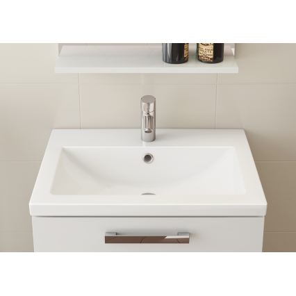 Cersanit K32-004-BOX - Lavoar COMO 45 x 80 cm, ceramică, alb lucios, pentru blat/suspendat