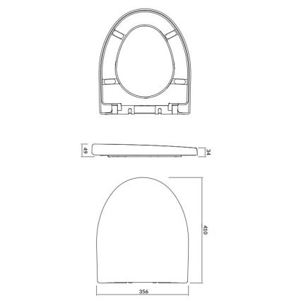 Cersanit K98-0122 - Capac WC PARVA SoftClose alb
