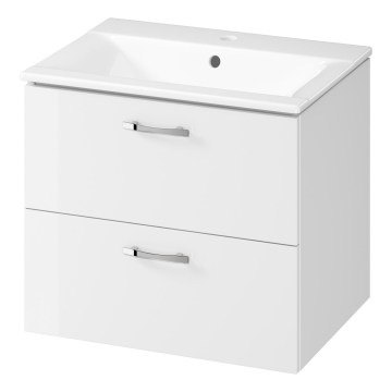 Cersanit NIKO S801-309-DSM - Dulap de baie suspendat cu lavoar, 60x50x45 cm, alb