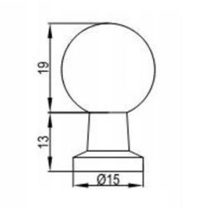 Cersanit S1021-020 - mâner pentru mobilier MILLE negru