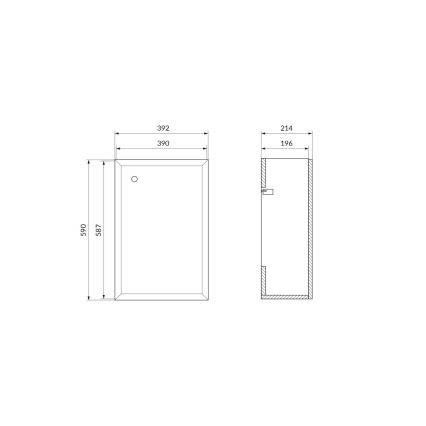 Cersanit S1022-009 - Dulap suspendat pentru lavoar MILLE, 40 x 22 cm, mentă