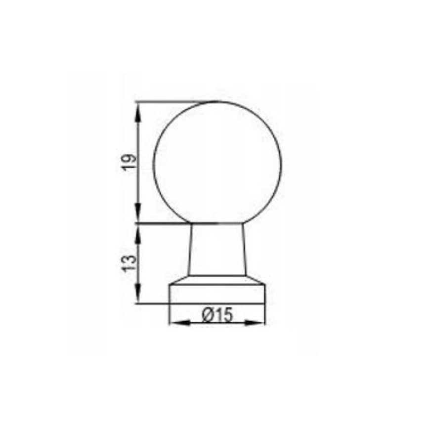 Cersanit S599-0184 - Mâner pentru mobilier MILLE, crom lucios