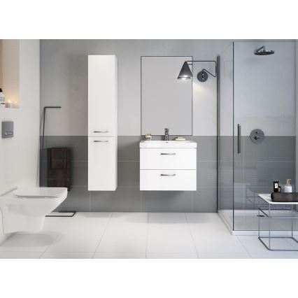 Cersanit S801-149-DSM - Dulap de baie suspendat cu lavoar LARA, 80 x 46 x 45 cm, alb