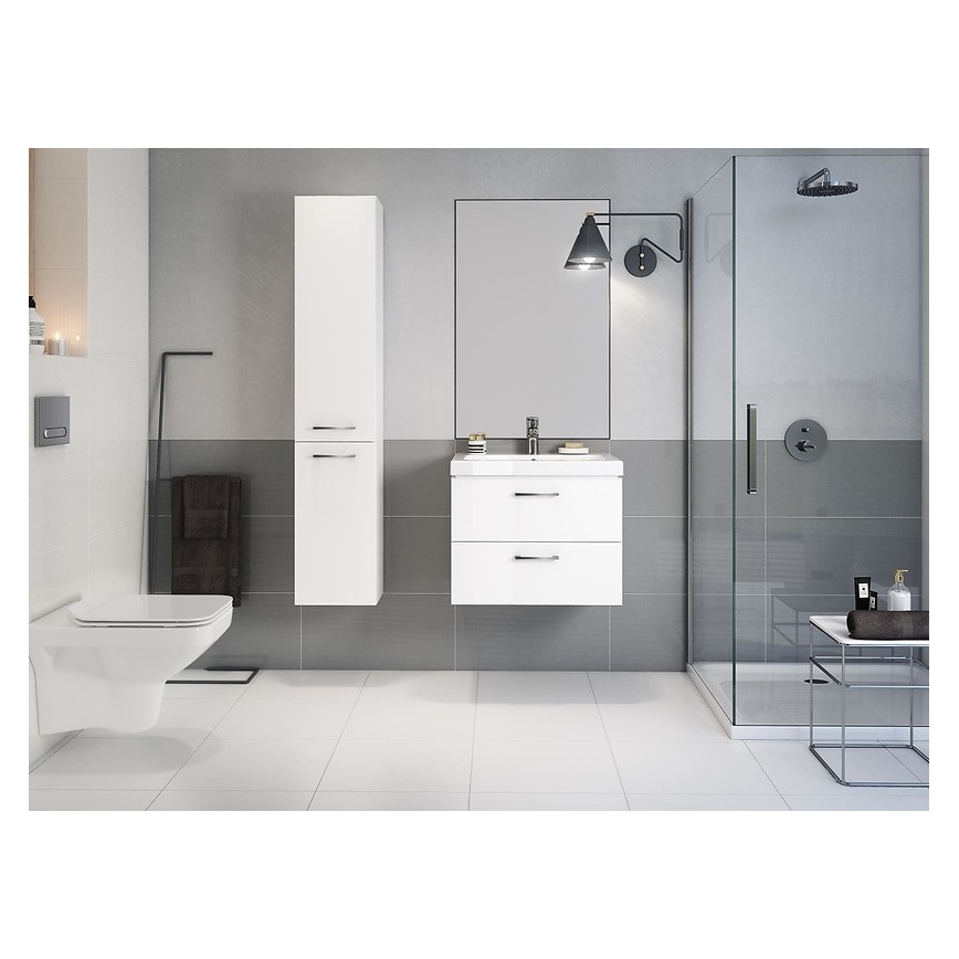 Cersanit S801-149-DSM - Dulap de baie suspendat cu lavoar LARA, 80 x 46 x 45 cm, alb