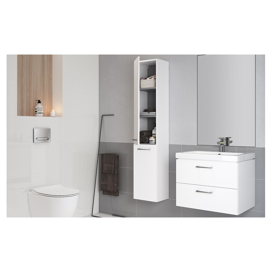 Cersanit S801-149-DSM - Dulap de baie suspendat cu lavoar LARA, 80 x 46 x 45 cm, alb
