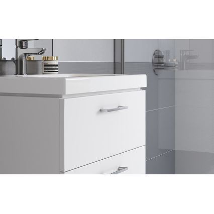 Cersanit S801-149-DSM - Dulap de baie suspendat cu lavoar LARA, 80 x 46 x 45 cm, alb