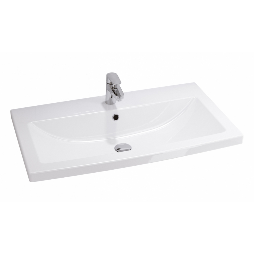 Cersanit S801-149-DSM - Dulap de baie suspendat cu lavoar LARA, 80 x 46 x 45 cm, alb