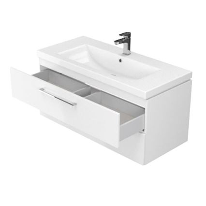 Cersanit S801-149-DSM - Dulap de baie suspendat cu lavoar LARA, 80 x 46 x 45 cm, alb
