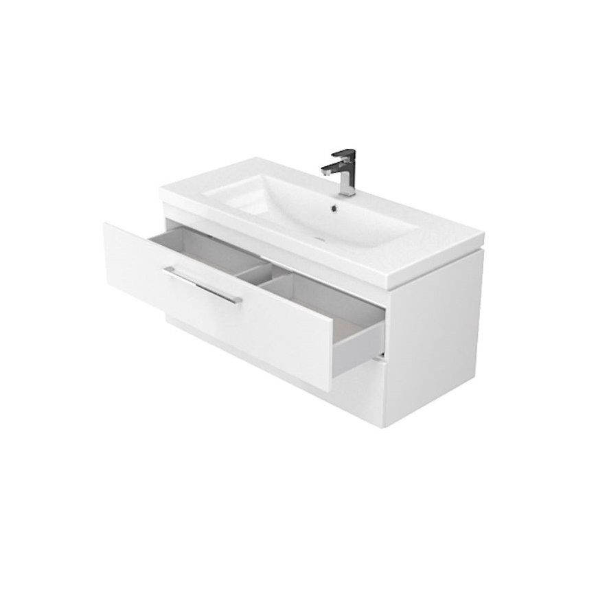 Cersanit S801-149-DSM - Dulap de baie suspendat cu lavoar LARA, 80 x 46 x 45 cm, alb